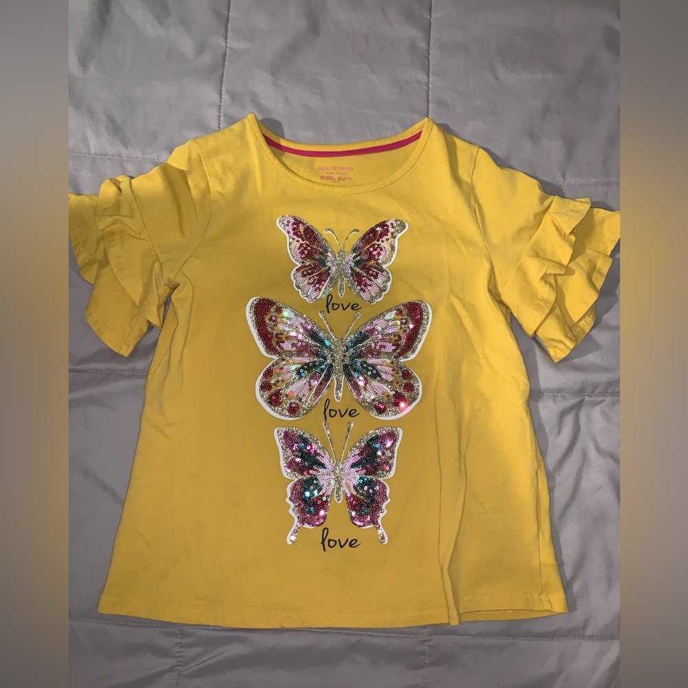 Girls glittery butterfly blouse
